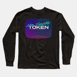 Non Fungible token 80s television glitch Long Sleeve T-Shirt